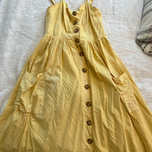 Urban Outfitters Yellow Button-down Dress - Picture 2 of 2
